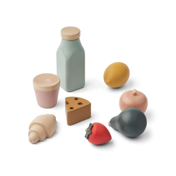 Liewood
Beige Shopping Basket & Play Food Set
