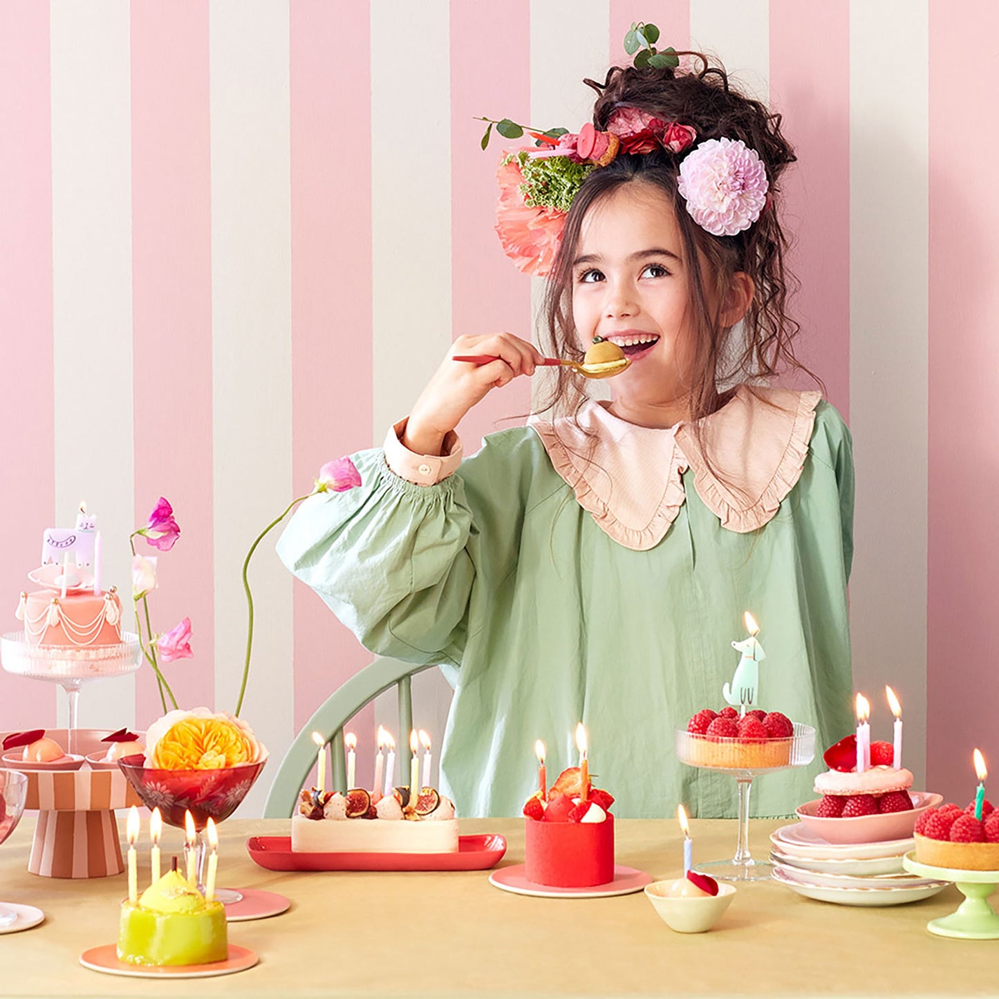 Rainbow Twisted Mini Candles (x 50)