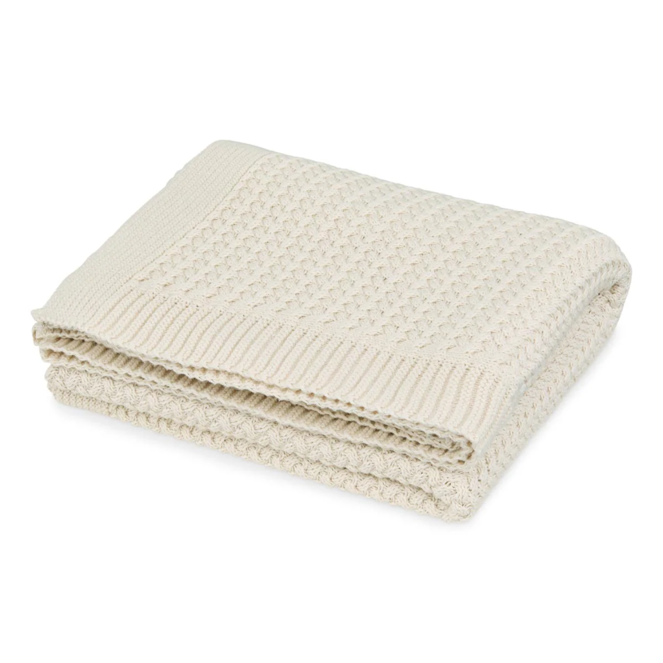 Harper Baby Knit Throw - Off White
