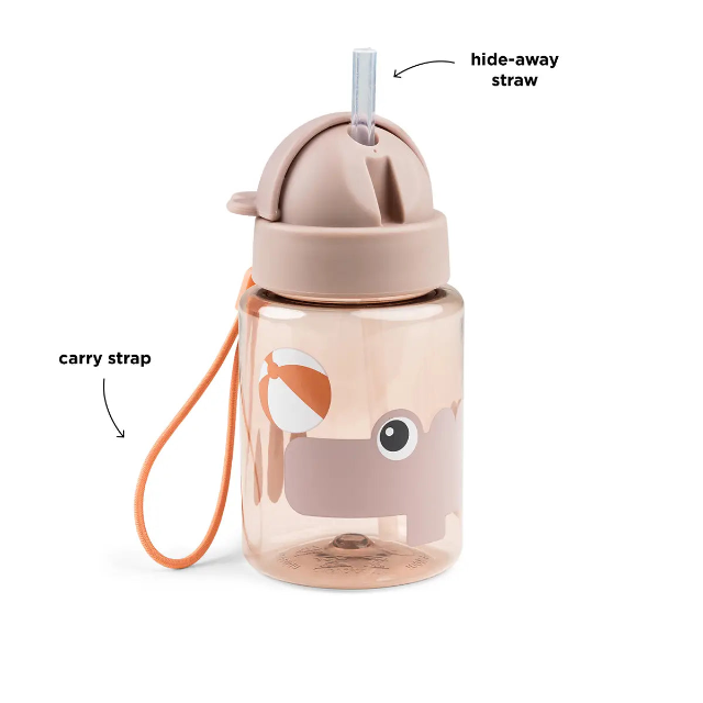 Straw bottle - playground - powder - 280 ml