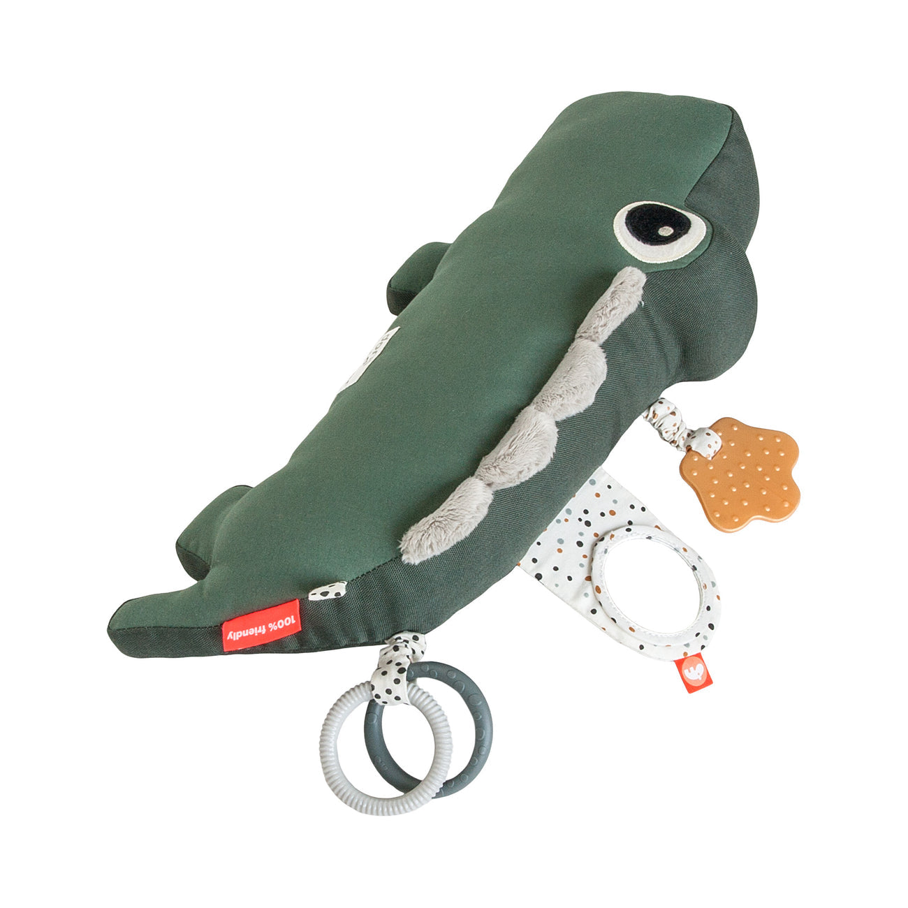 tummy time activity toy - croco - green