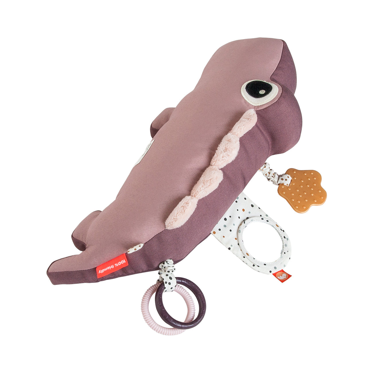 Tummy time activity toy - croco - powder
