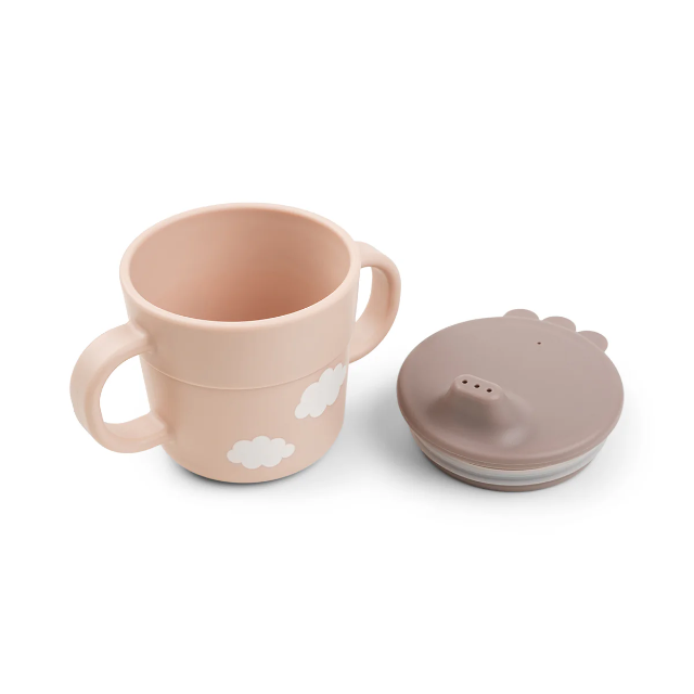 Foodie first meal set w/suction - happy clouds - powder
