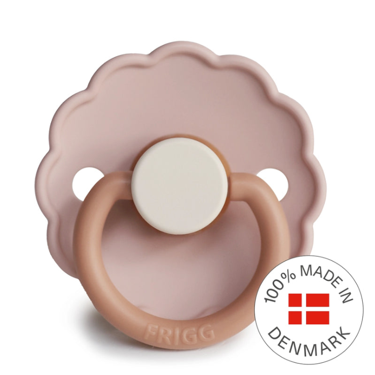 FRIGG Daisy Pacifier 2 Pack Latex - Biscuit and Cream