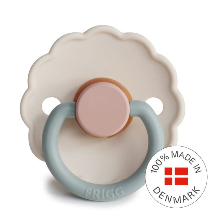 FRIGG Daisy Pacifier 2 Pack Latex - Blush and Cotton Candy