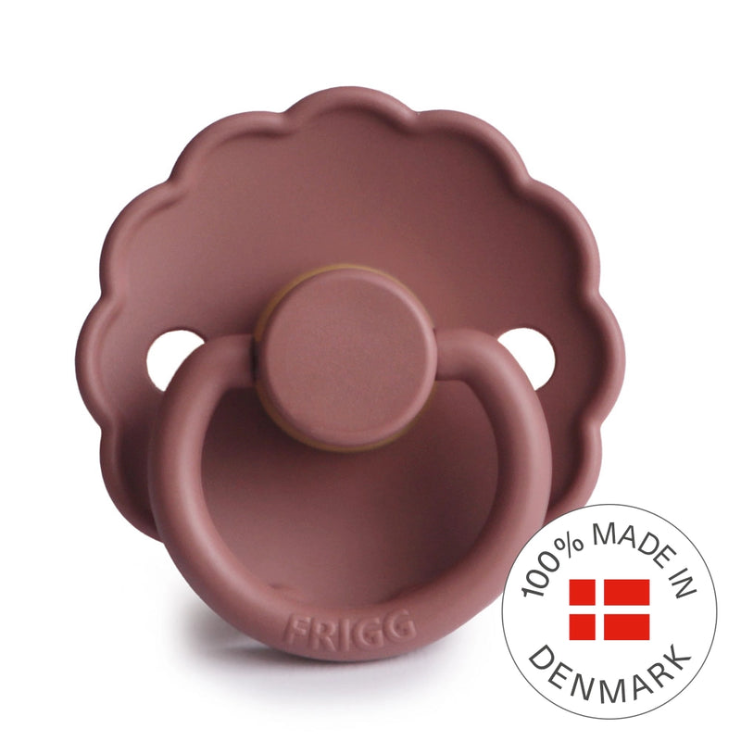 FRIGG Daisy Pacifier 2 Pack Latex - Woodchuck and Blush