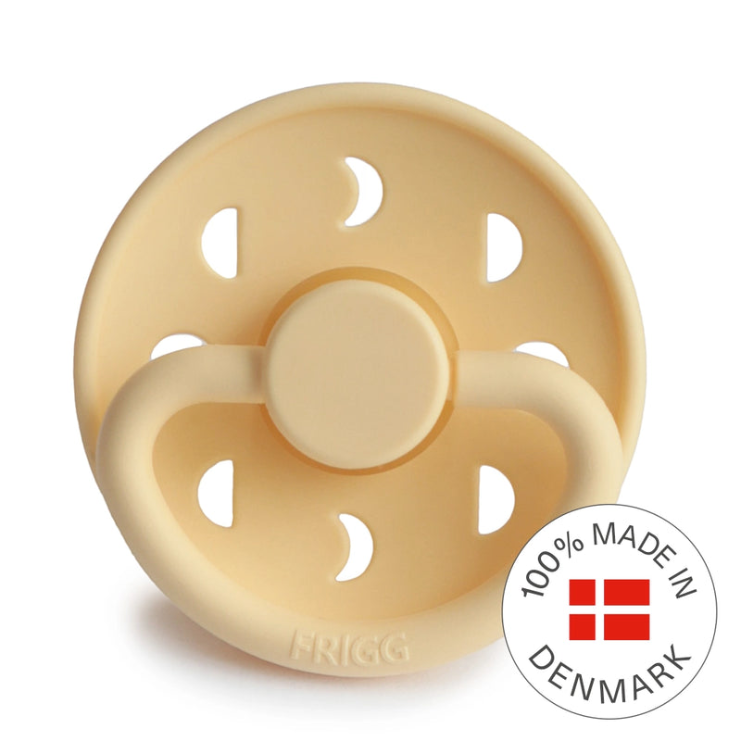 FRIGG Moon Pacifier 2 Pack Latex - Soft Lilac and Pale Daffodil