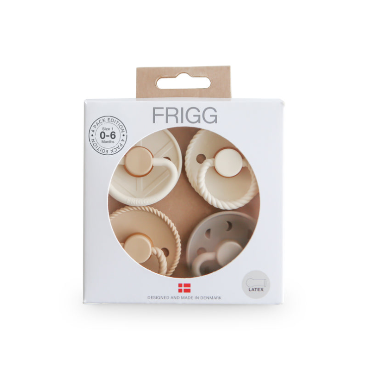 FRIGG 4-Pack Pacifiers - Latex - Crystal Sparkle