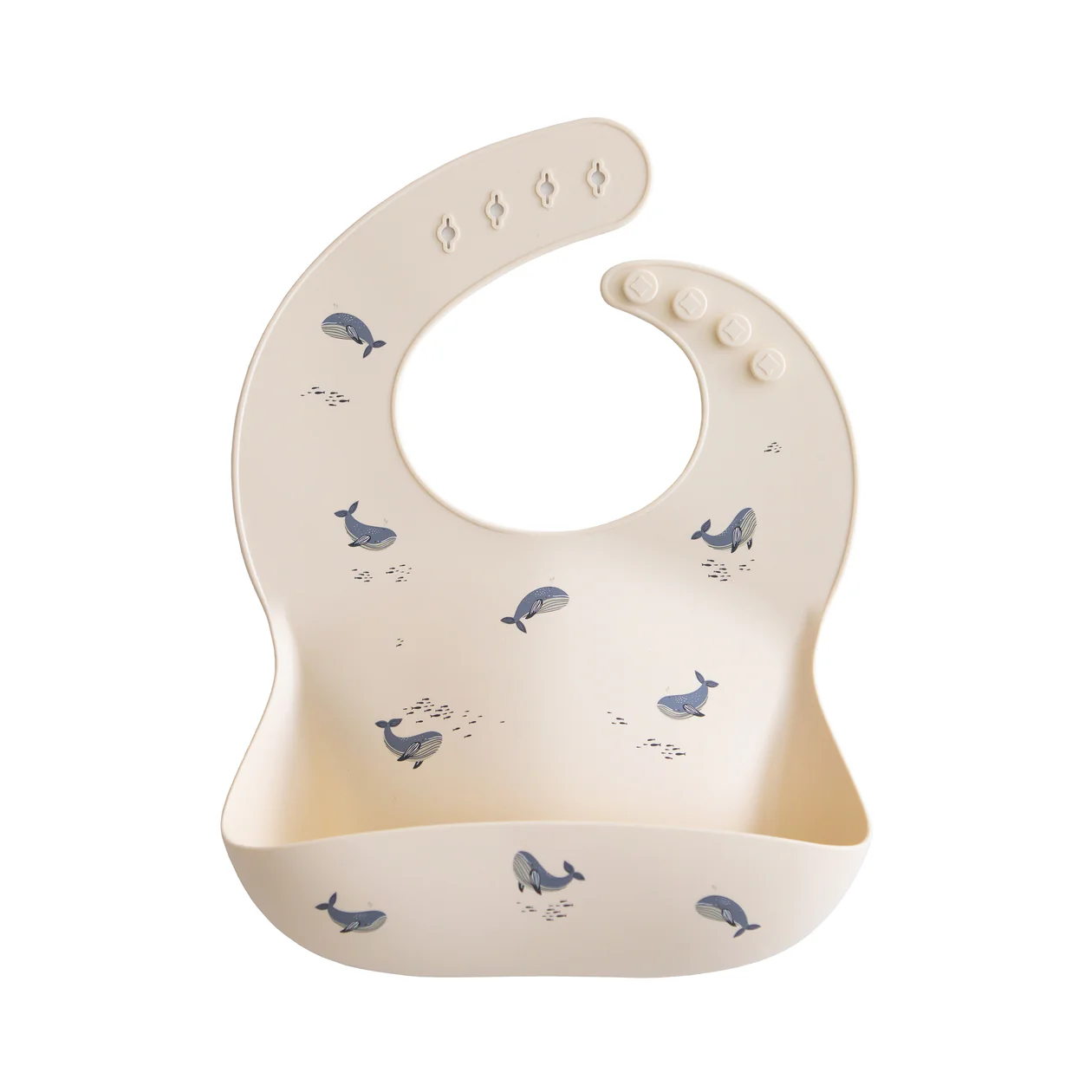 Silicone Baby Bib - Whales