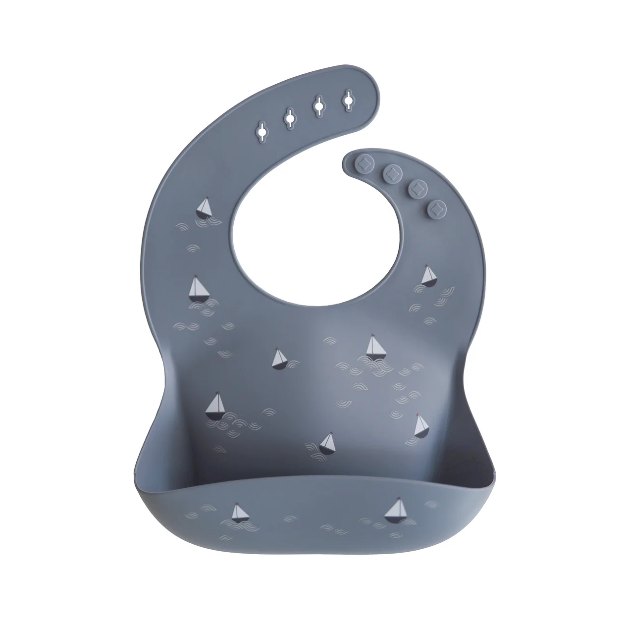 Silicone Baby Bib - Boat