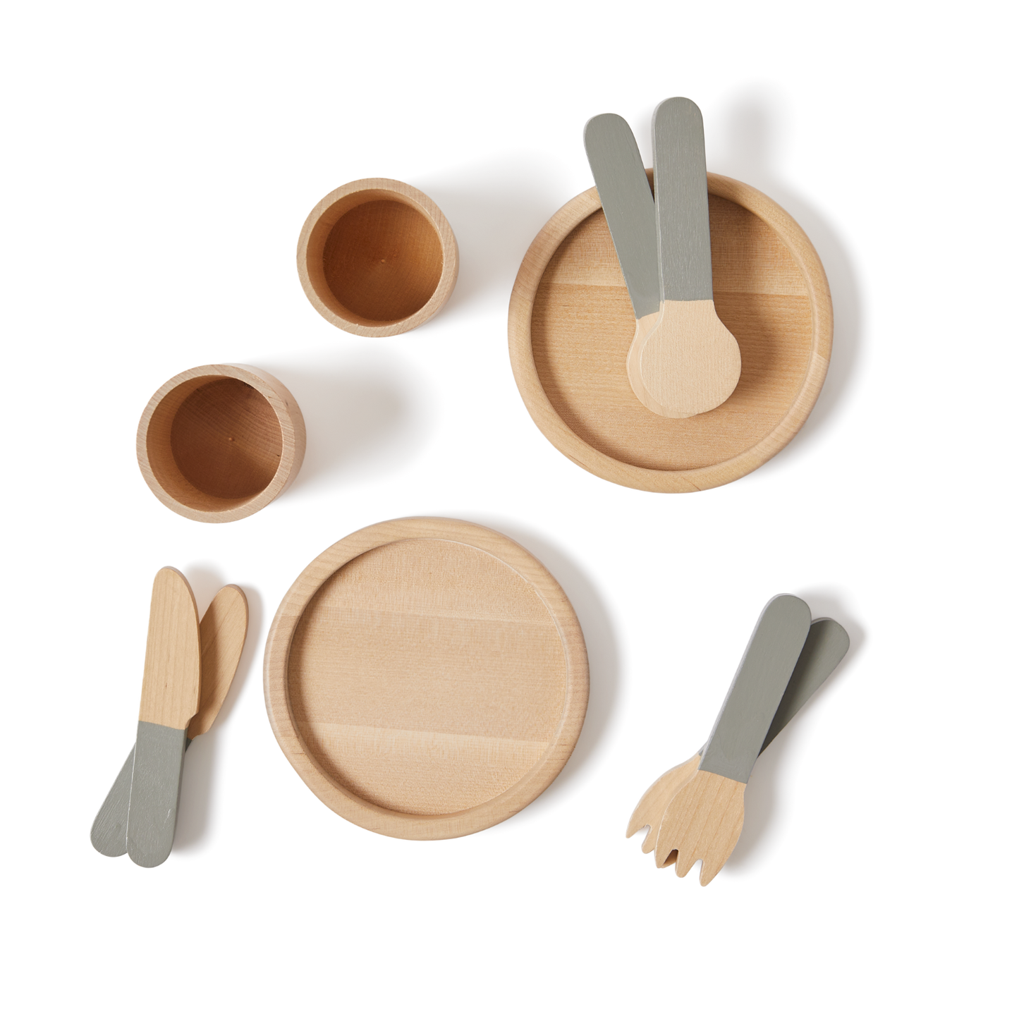 TABLEWARE, 10 PCS, HANDPAINTED, GREEN