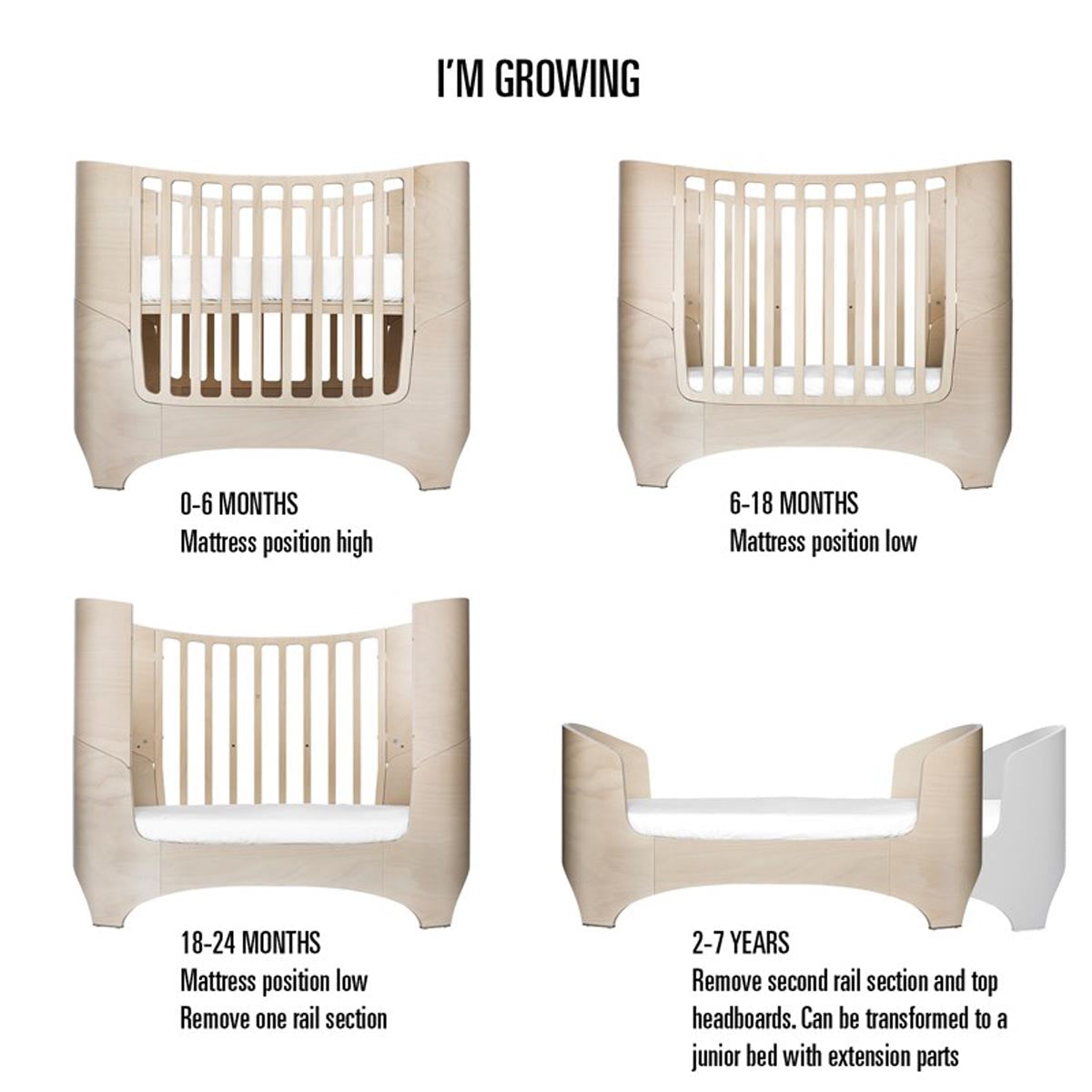 Leander Classic™ Baby Cot 0-3 yrs, Cappuccino