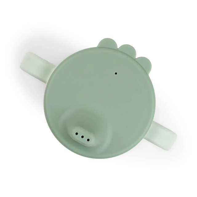 Foodie spout cup - happy dots - green