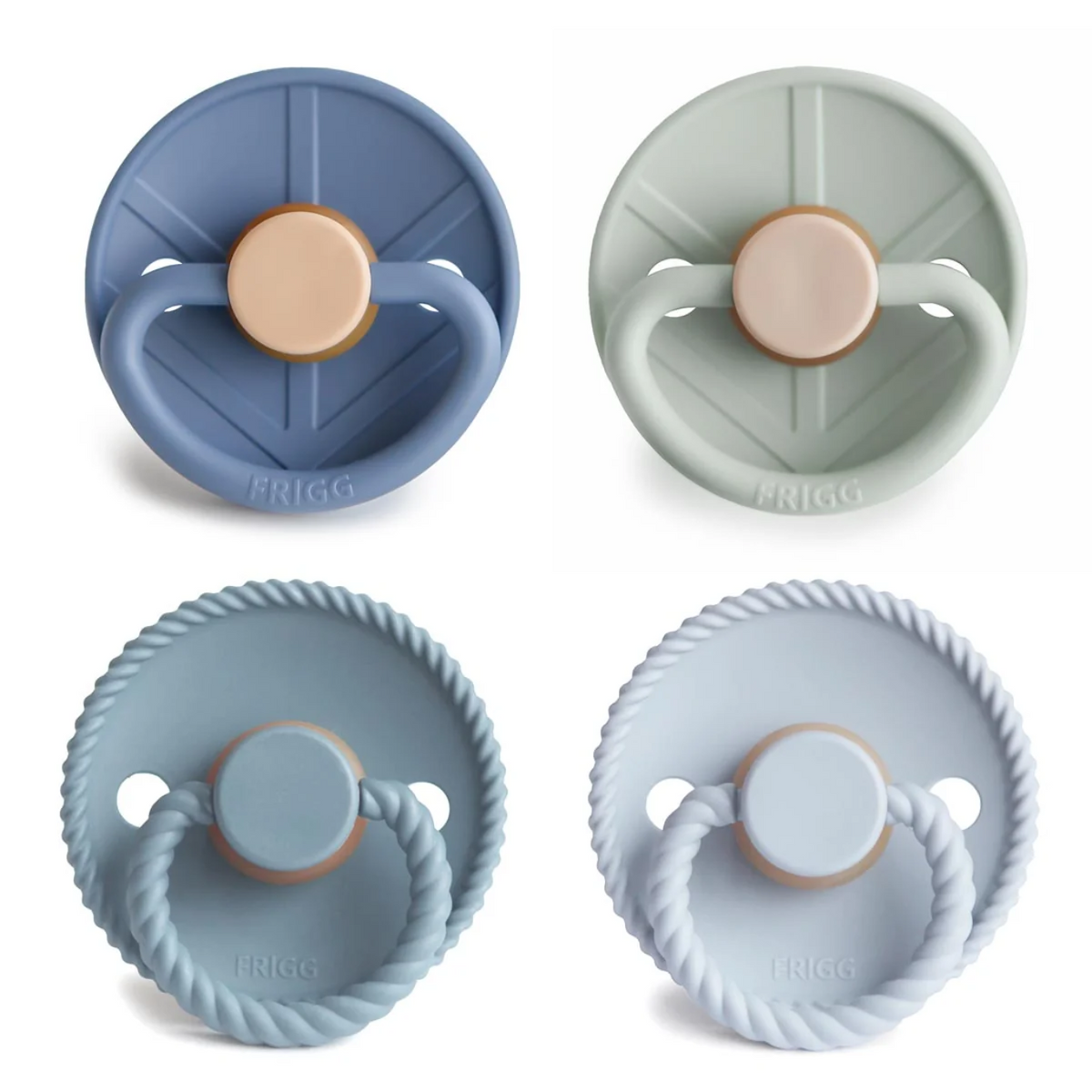 FRIGG 4-Pack Pacifiers - Latex - Skyline Serenity
