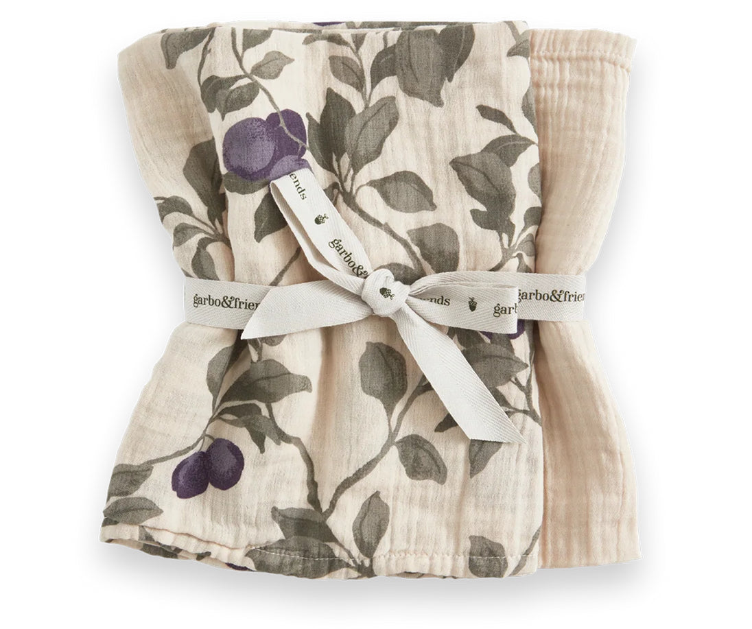 Muslin Blanket 2 pcs plum
