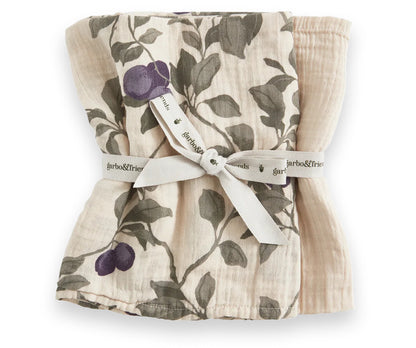 Muslin Blanket 2 pcs plum