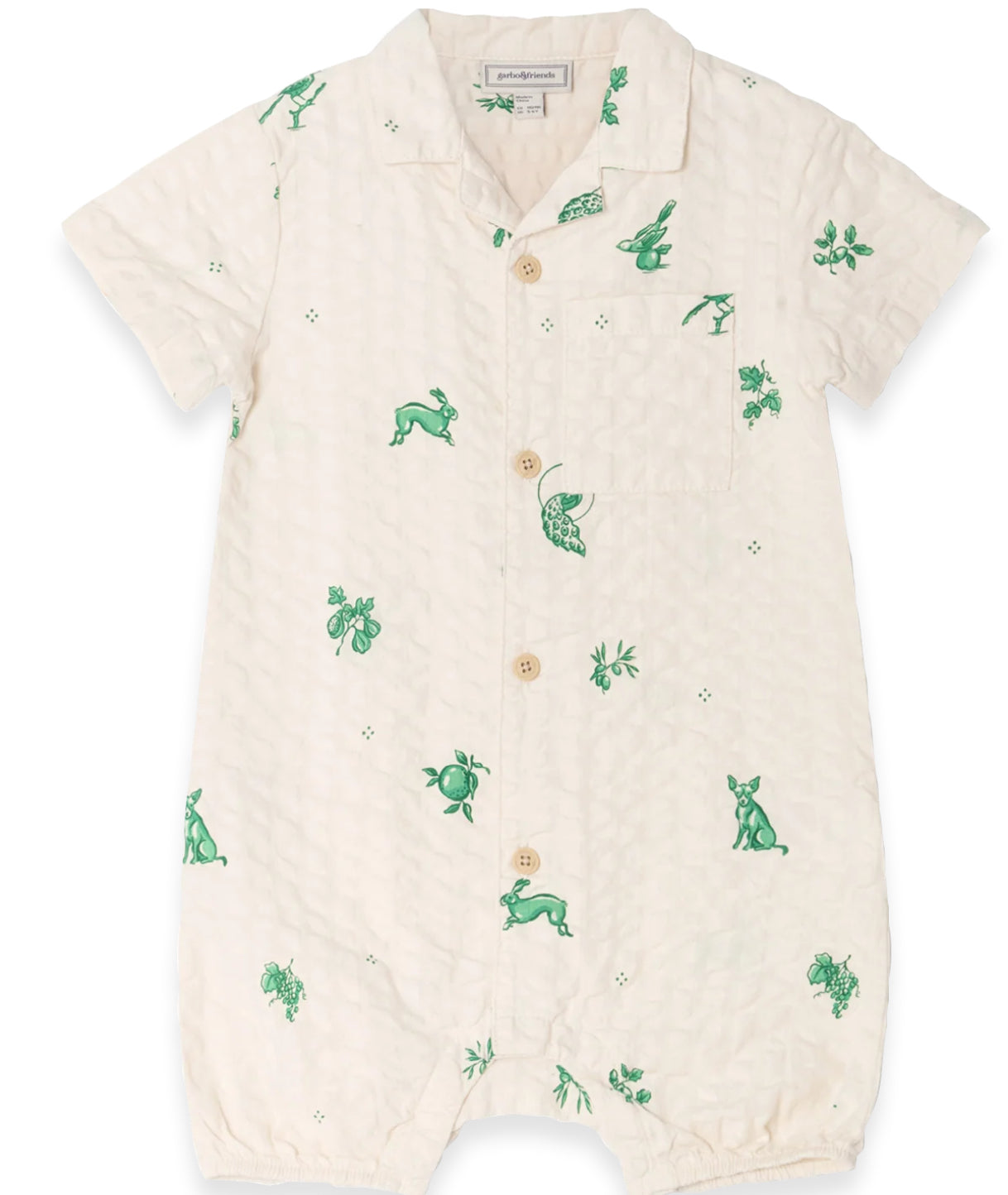 garbo&friends Seersucker Shirt Onesie