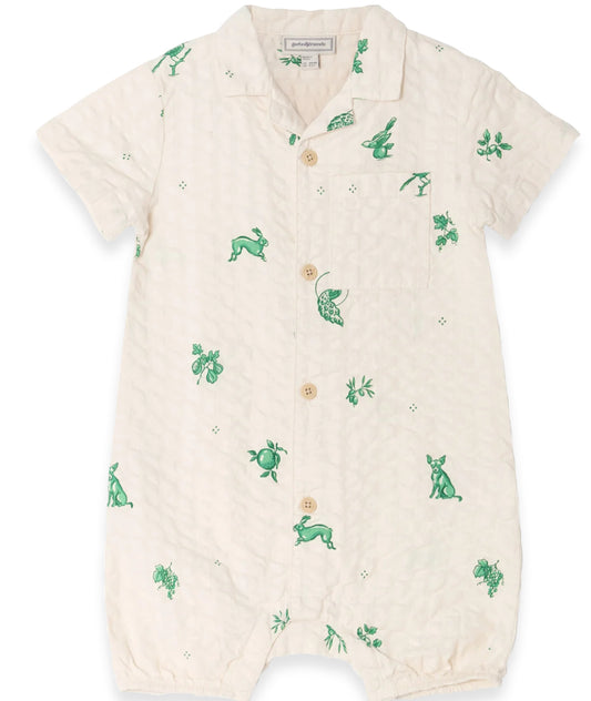 garbo&friends Seersucker Shirt Onesie