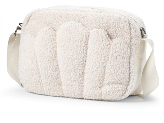 Elodie Changing Bag Crossbody - White Bouclé