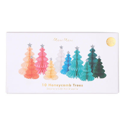 Rainbow Forest Honeycomb Decorations (Pack of 10 in 2 sizes)