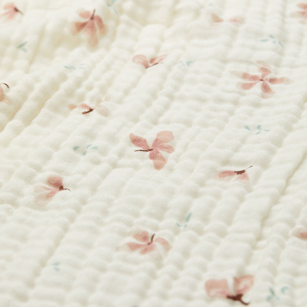 Muslin Baby Blanket-Windflower Creme