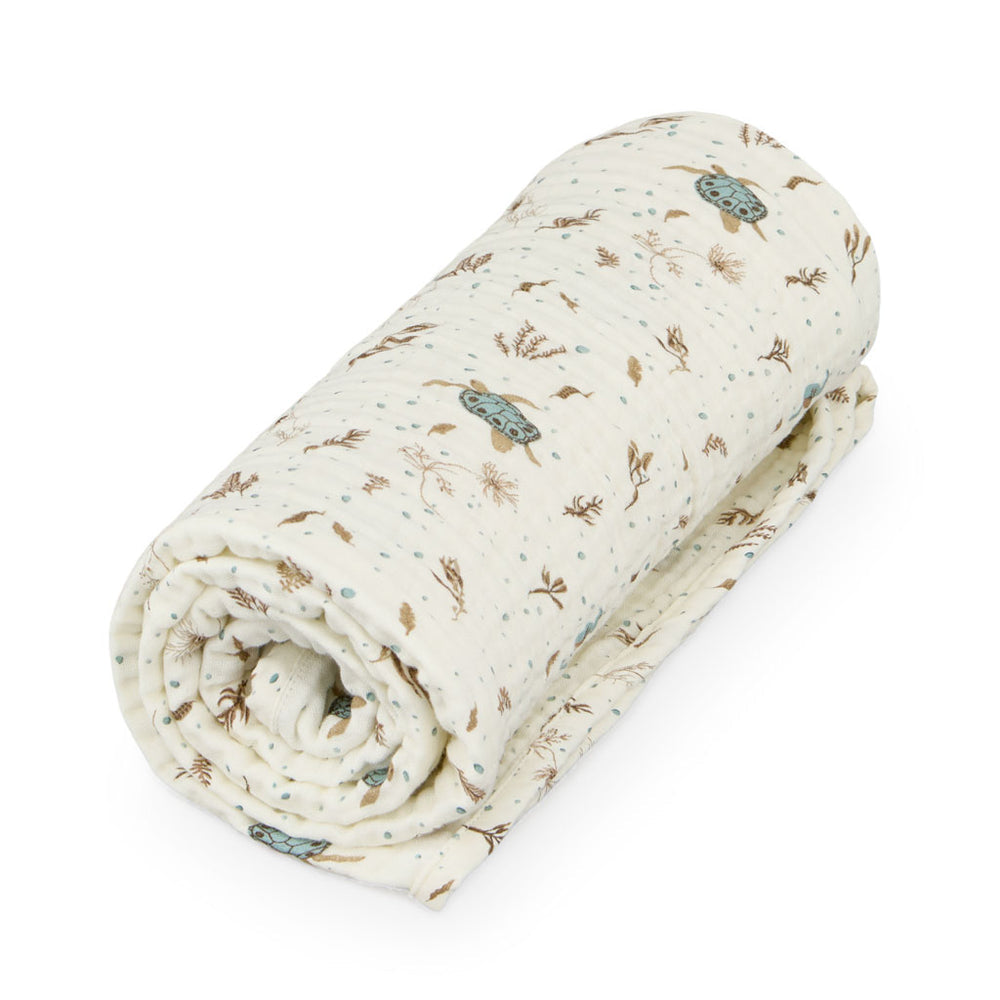 Muslin Baby Blanket-Sea Garden