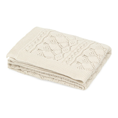 Pointelle Baby Knit Throw-Off White