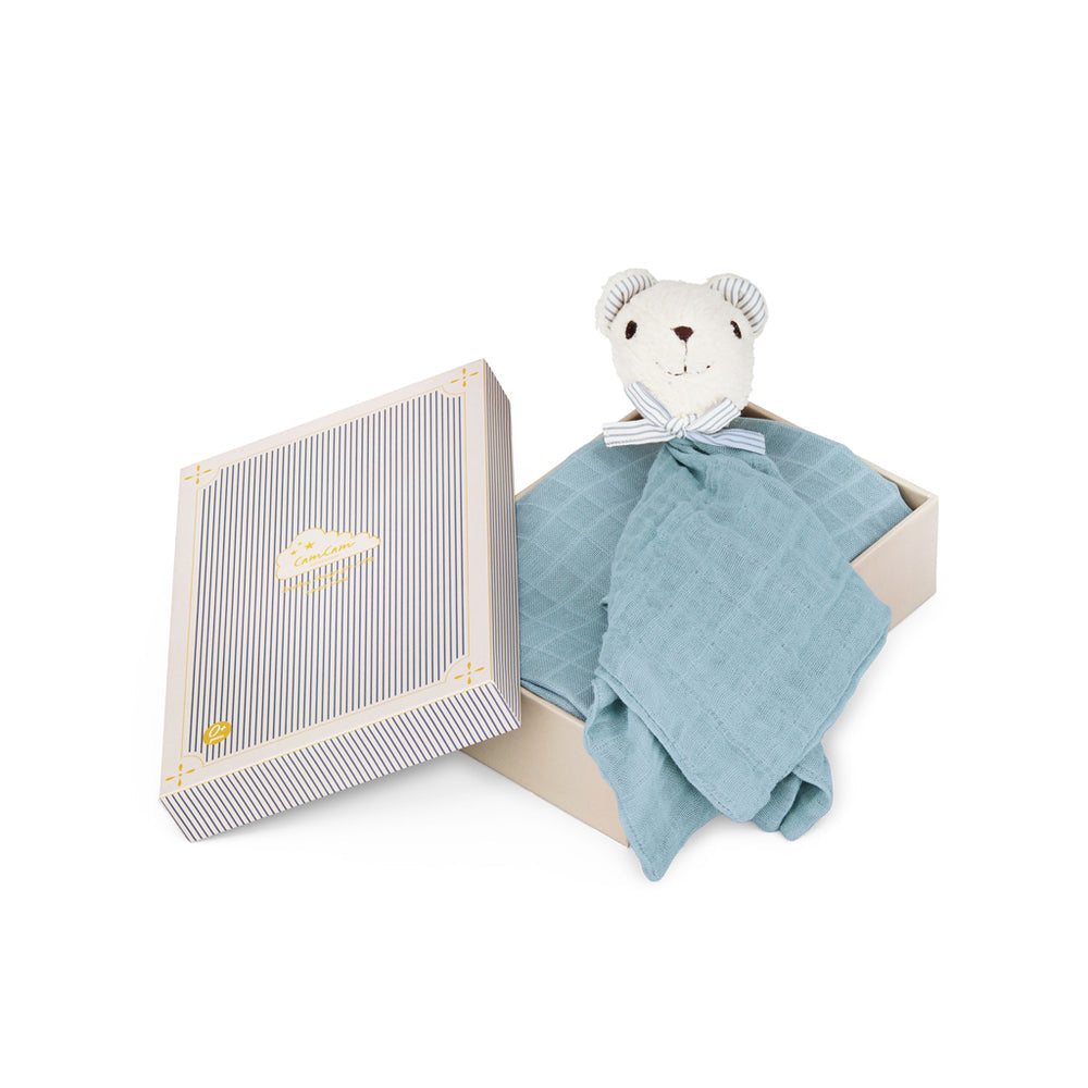 Cuddle Cloth Gift Box - Classic Stripes Blue