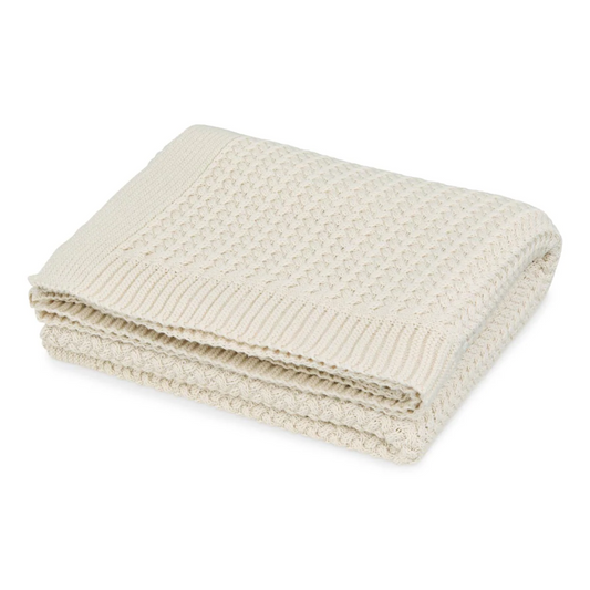 Harper Baby Knit Throw - Off White