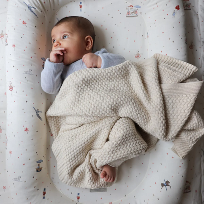 Harper Baby Knit Throw - Off White