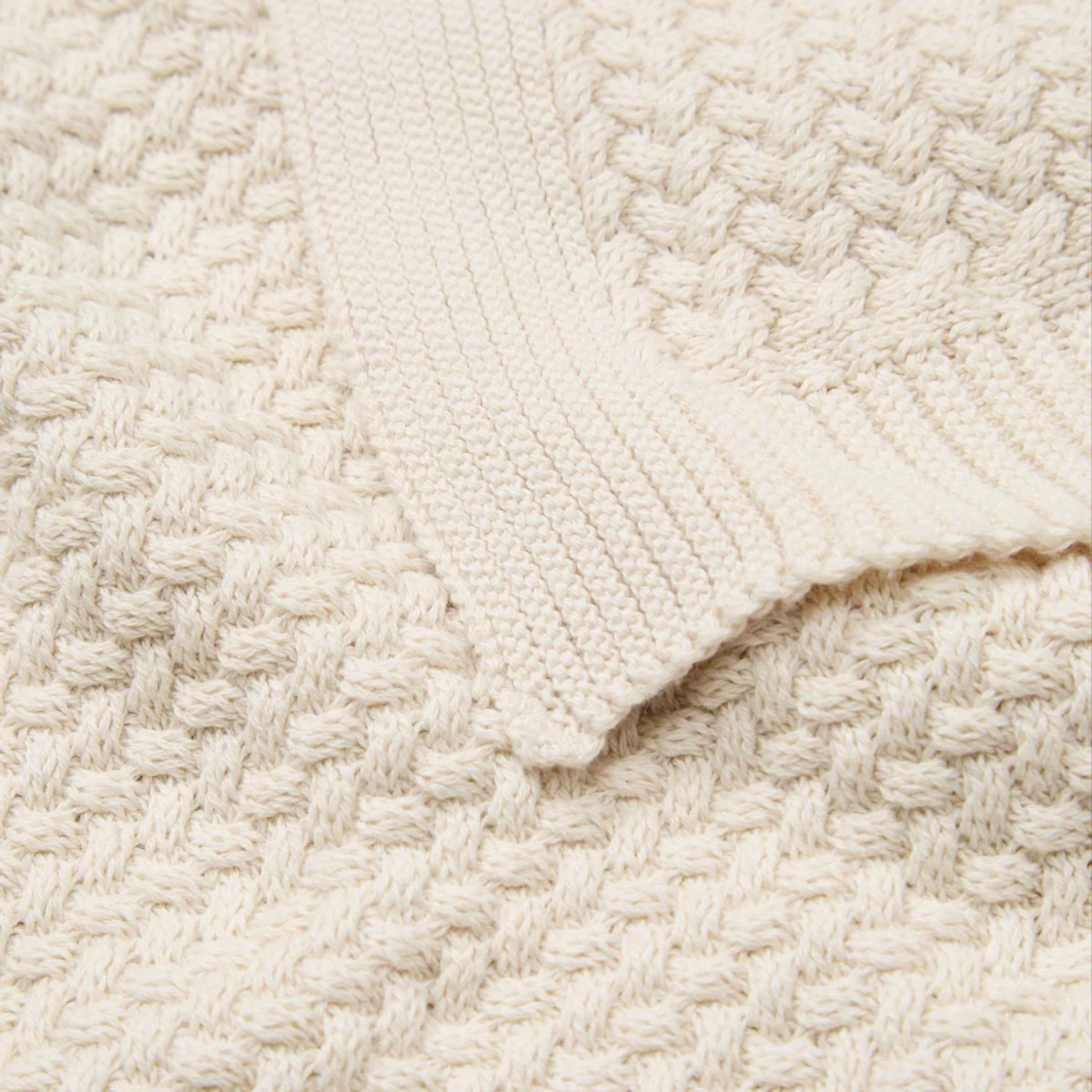 Harper Baby Knit Throw - Off White