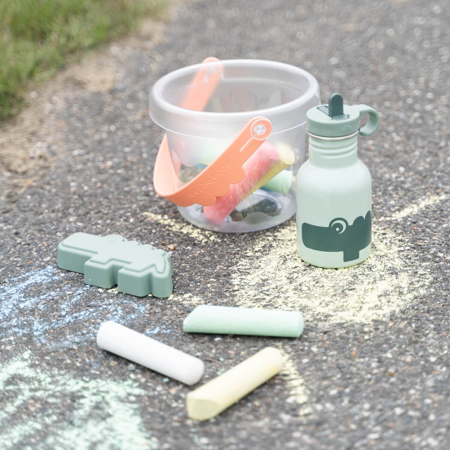 Metal bottle - croco - green - 350 ml