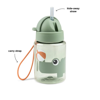 Straw bottle - playground - green - 280 ml
