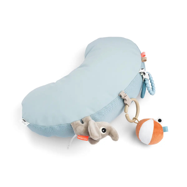 Tummy time activity pillow - playground - blue