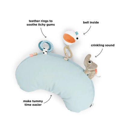 Tummy time activity pillow - playground - blue