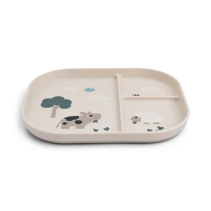 Foodie compartment plate - tiny farm - sand