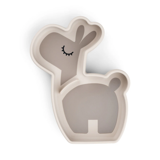 Silicone stick&stay snack plate - lalee - sand