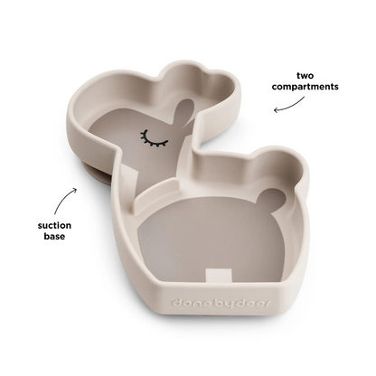 Silicone stick&stay snack plate - lalee - sand