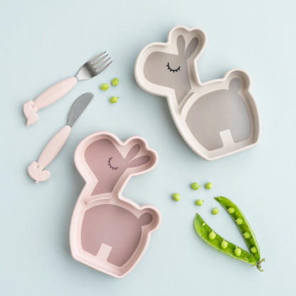 Silicone stick&stay snack plate - lalee - sand