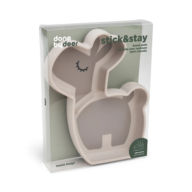 Silicone stick&stay snack plate - lalee - sand