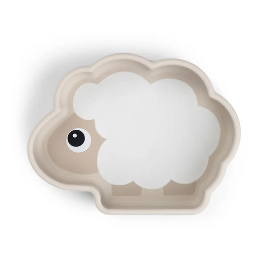 Silicone stick&stay bowl - sheepy - sand
