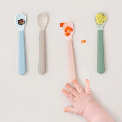 Foodie easy-grip baby spoon 3-pack - green