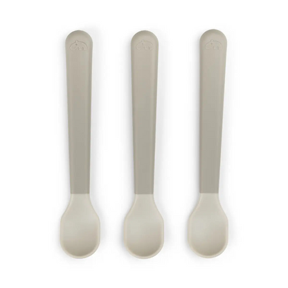 Foodie easy-grip baby spoon 3-pack - sand