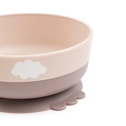 Foodie first meal set w/suction - happy clouds - powder