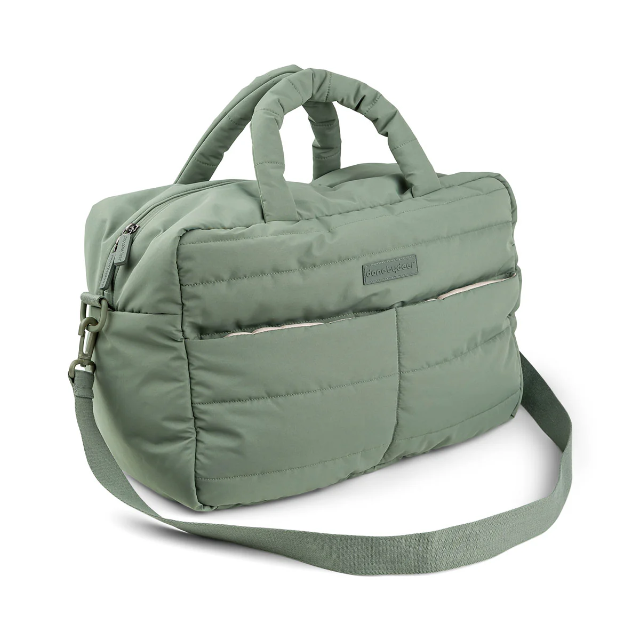Quilted changing bag - green