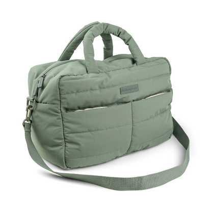 Quilted changing bag - green