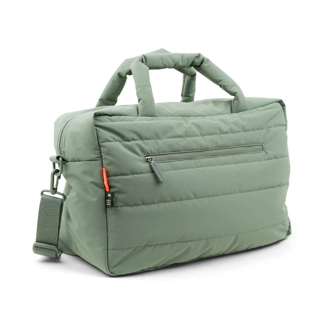 Quilted changing bag - green