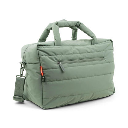 Quilted changing bag - green
