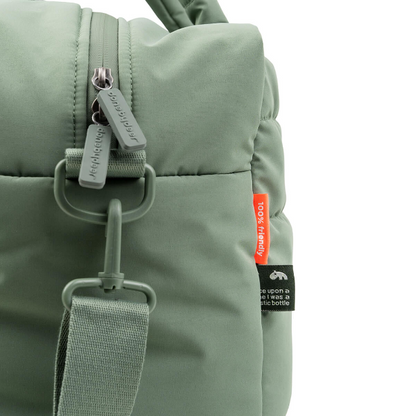 Quilted changing bag - green