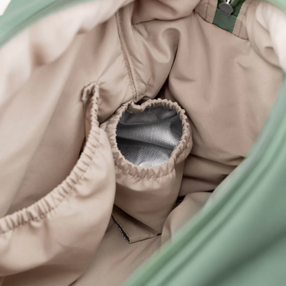 Quilted changing bag - green